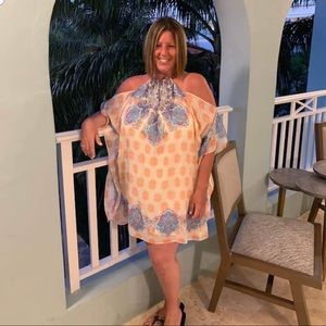 Bisou Bisou blouse scarf dress